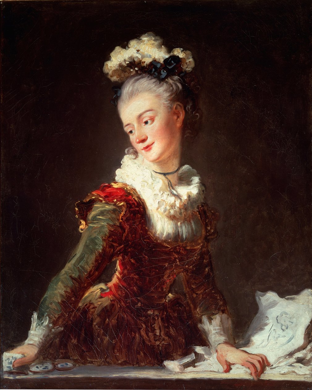 Portret van Marie Madeleine Guimard, eerste danseres van de Opera door Jean Honore Fragonard