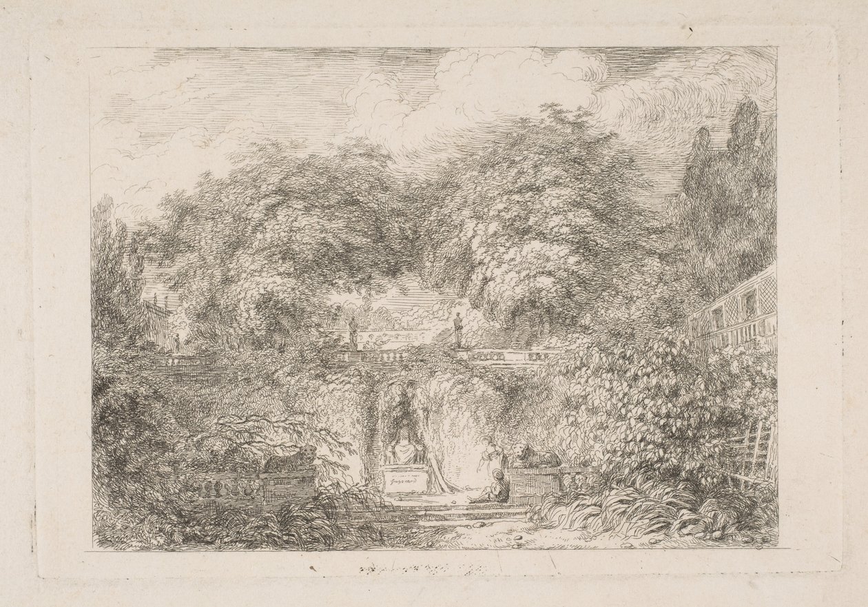 Het Kleine Park, ca. 1763 door Jean Honore Fragonard