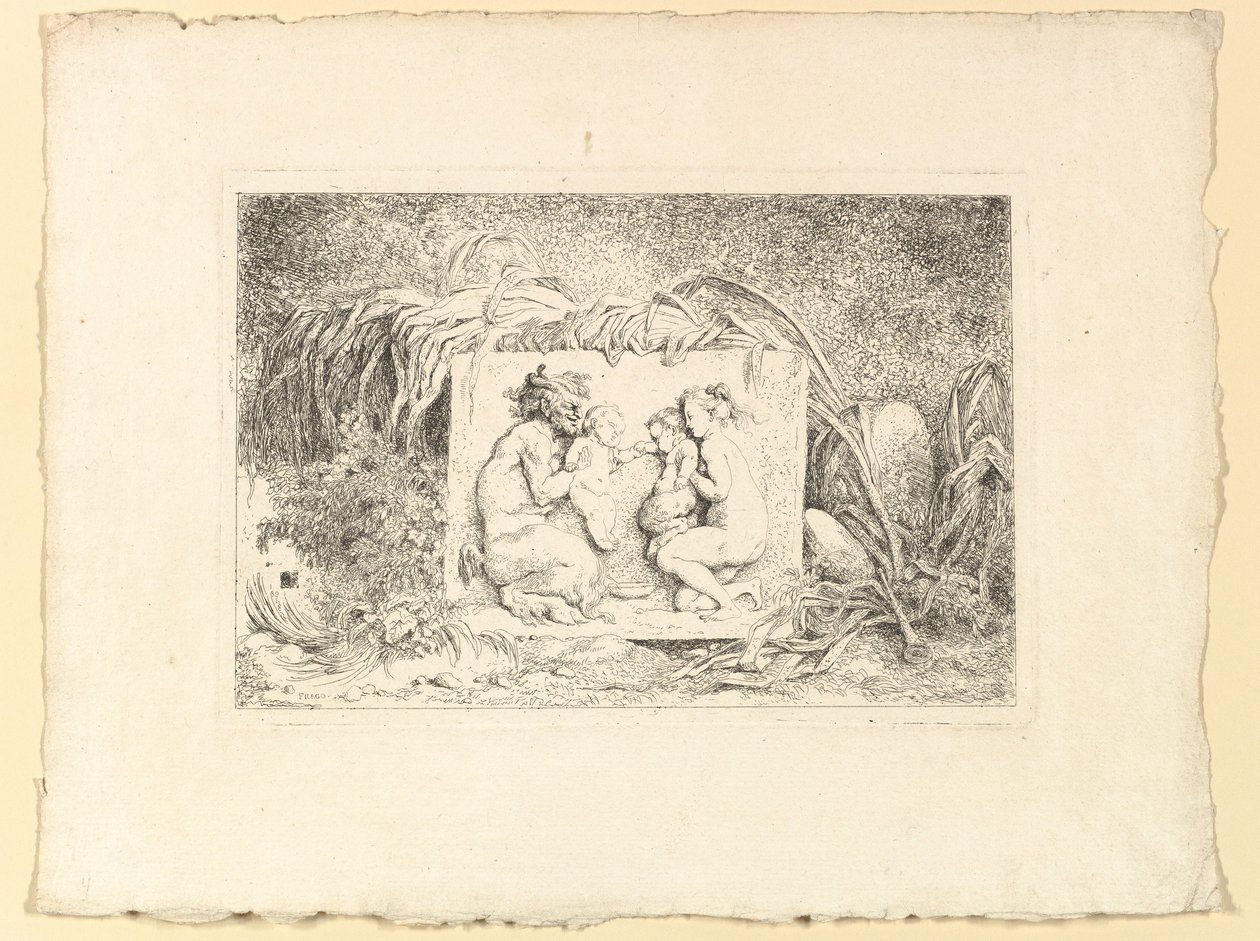 De familie van de satyr, 1763 door Jean Honore Fragonard