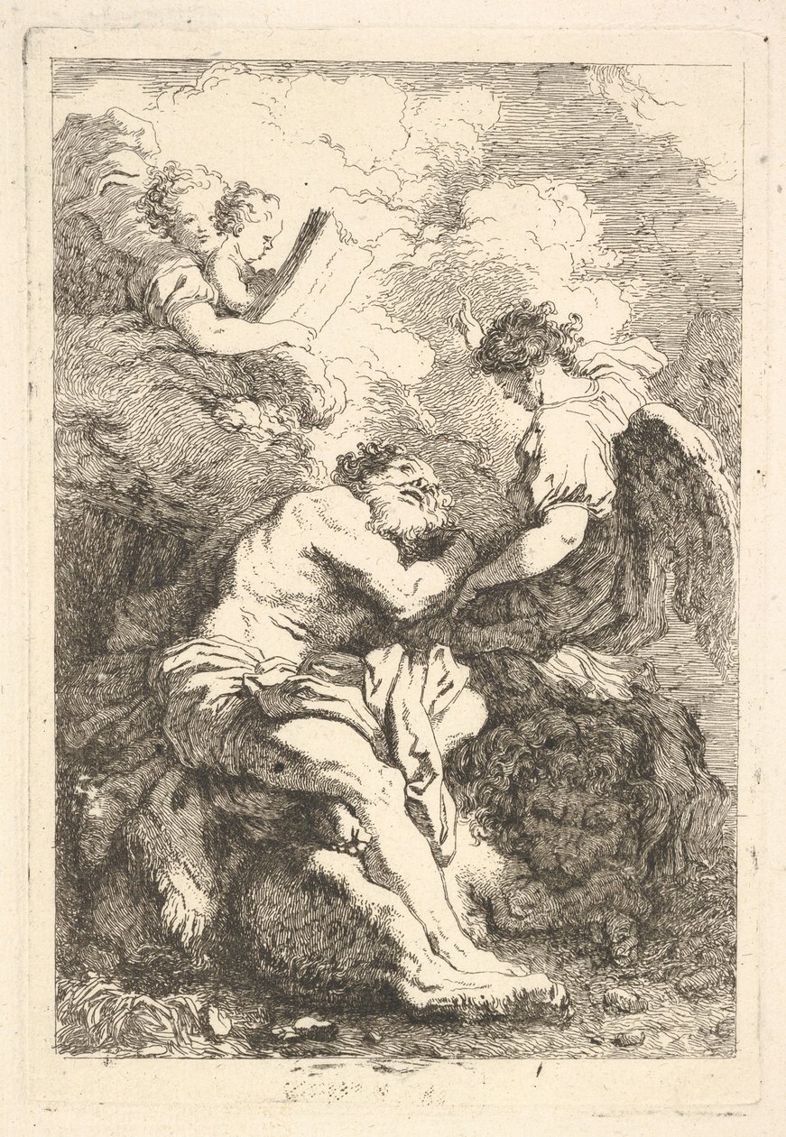 De Visie van Sint Hiëronymus, ca. 1761-65 door Jean Honore Fragonard