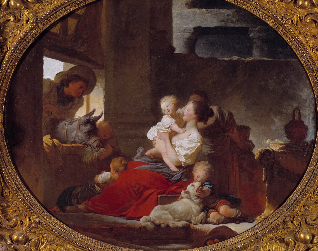 De gelukkige familie door Jean Honore Fragonard