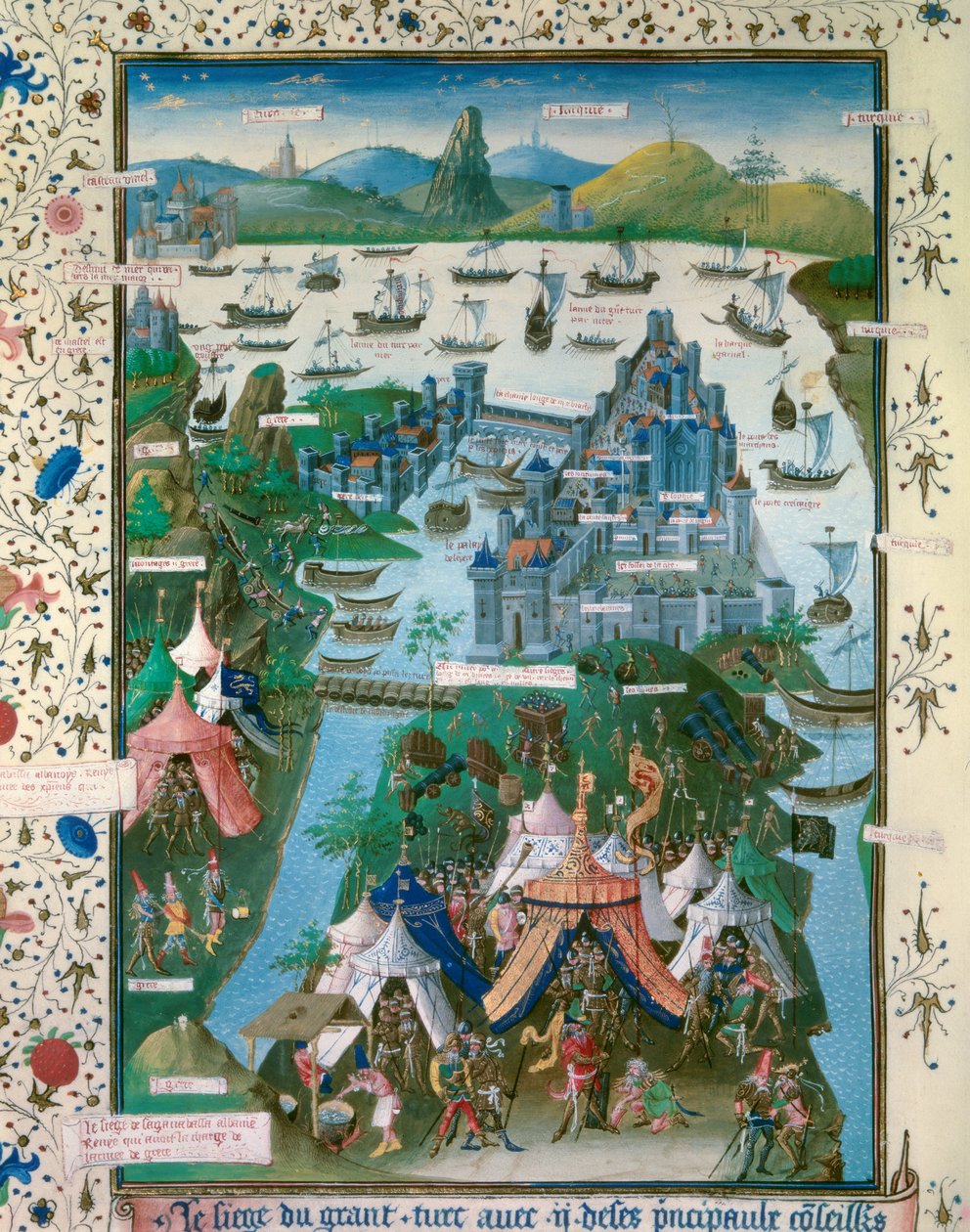 Muhammad II: De belegering van Constantinopel door de Ottomaanse Turken van Muhammad II door Jean I Le Tavernier
