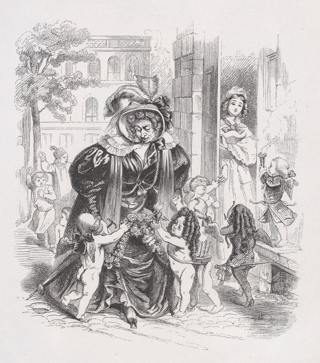 De arme Putti uit Het volledige werk van Béranger, 1836 door Jean Ignace Isidore Gérard