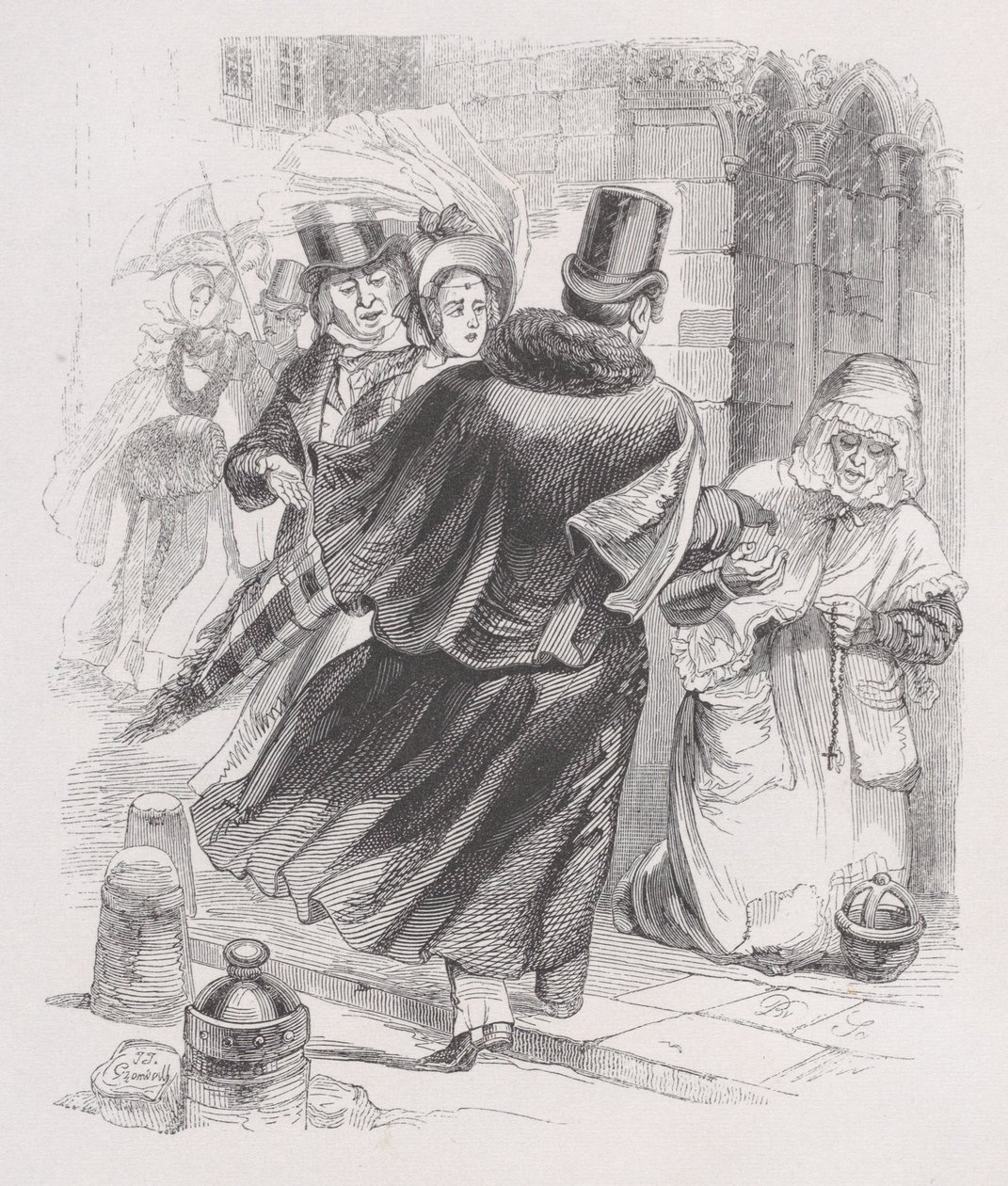 De arme vrouw uit De volledige werken van Béranger, 1836 door Jean Ignace Isidore Gérard