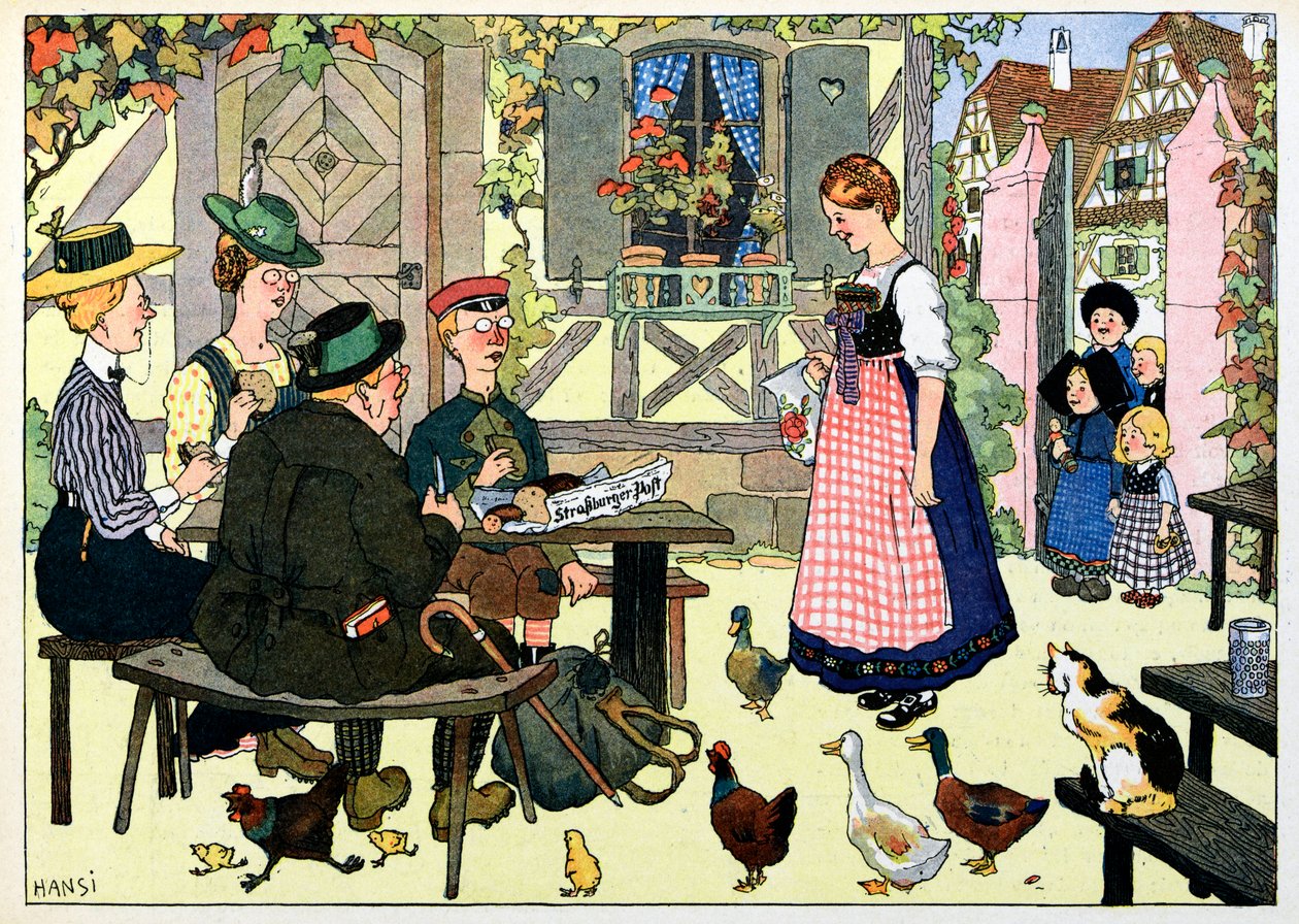 Mijn dorp, degenen die niet vergeten: Duitse toeristen door Jean Jacques (1873 1951) Waltz