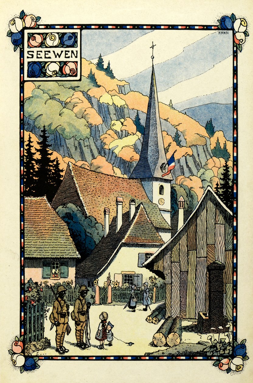 Het driekleurige paradijs: Seewen 1918 door Jean Jacques (1873 1951) Waltz