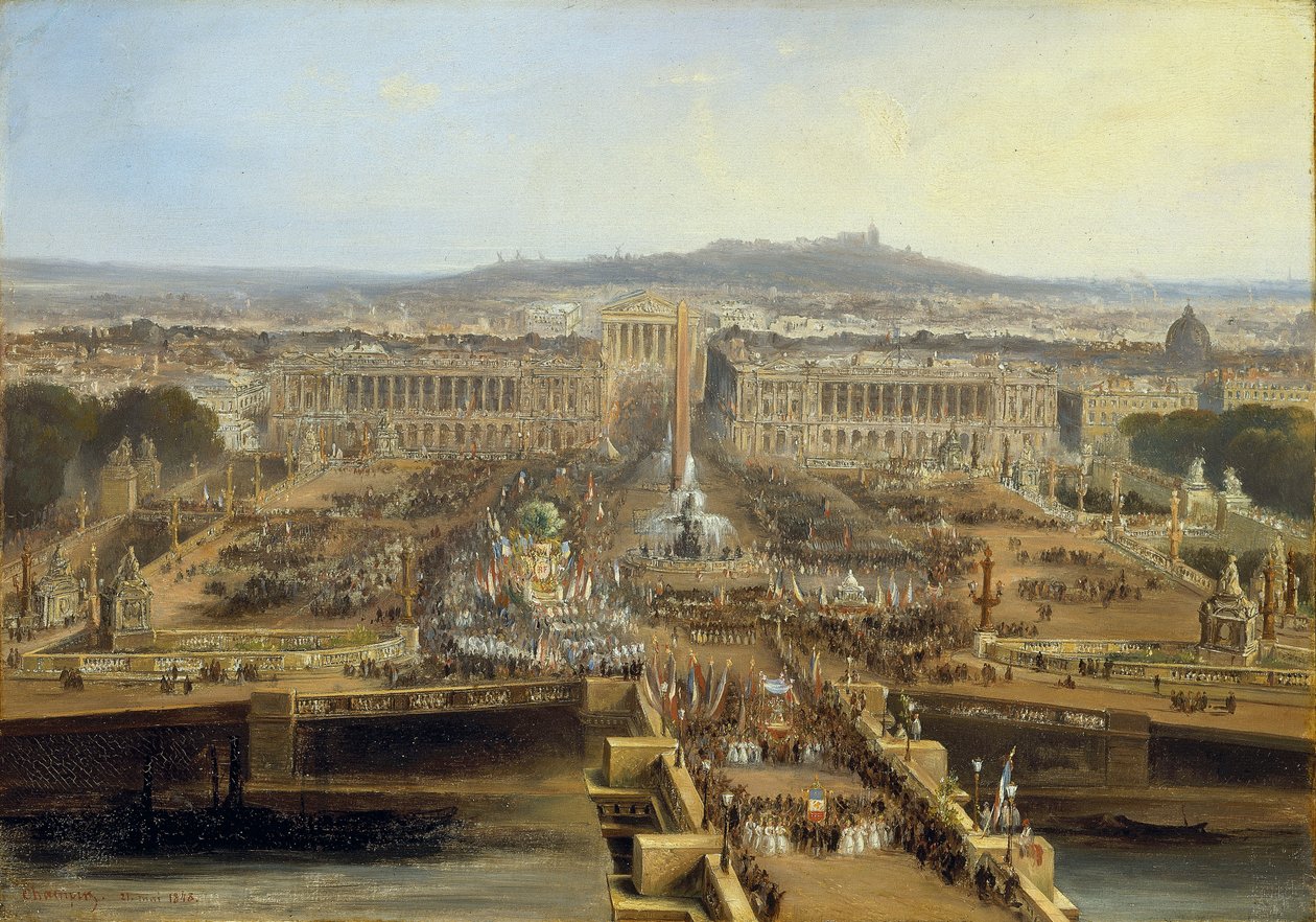 Fête de la Concorde, 21 mei 1848 op het Champ-de-Mars, 1848 door Jean-Jacques Champin