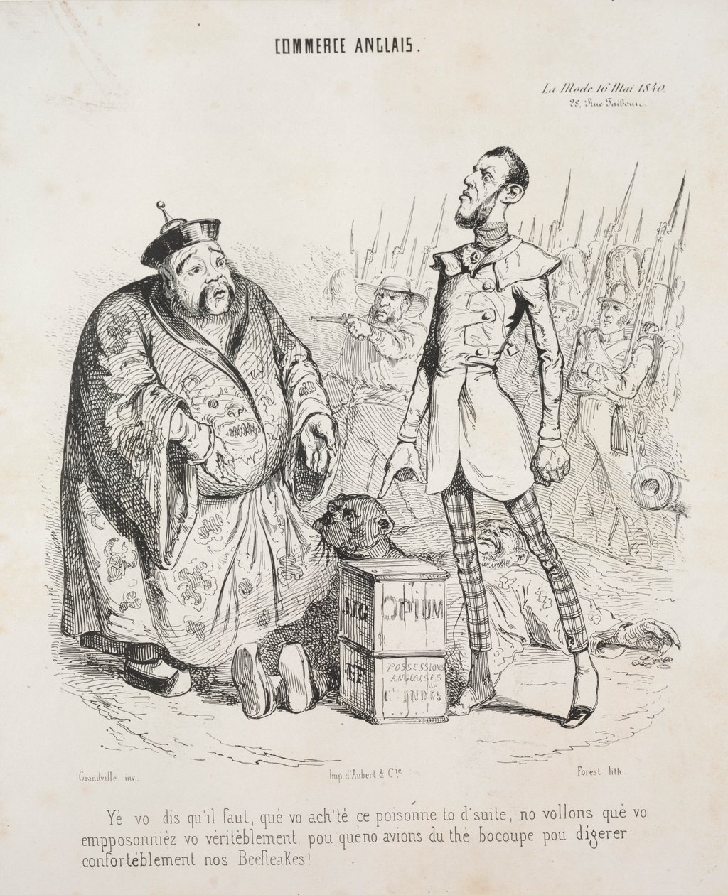Engelse handel door Jean Jacques Grandville