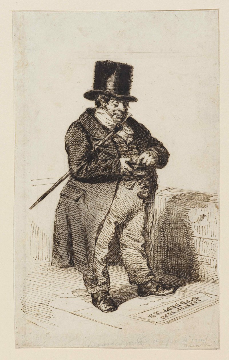 Rentier type, 1840 door Jean Jacques Grandville