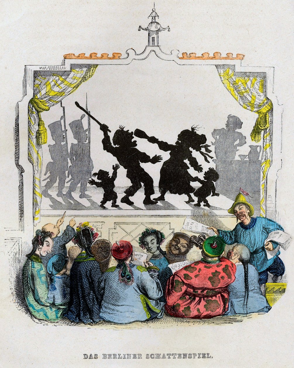 Het Berlijnse Schaduwspel, 1840s door Jean Jacques Grandville