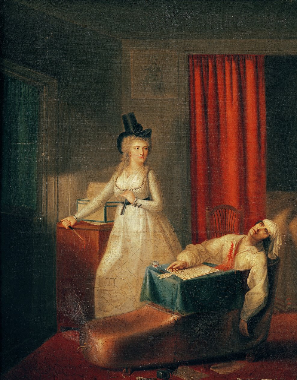 De moord op Marat door Jean Jacques Hauer