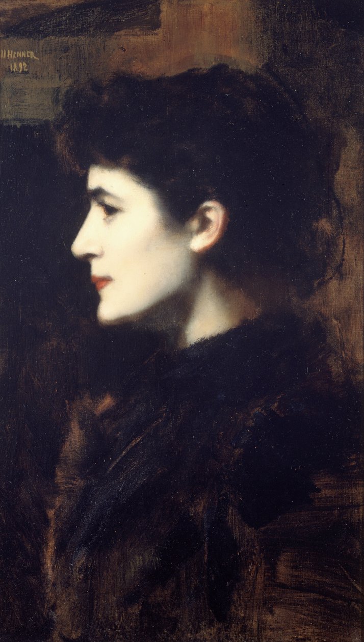 Eugénie-Marie Gadiffet-Caillard genaamd Germaine Dawis 1857-1927, 1892 door Jean Jacques Henner