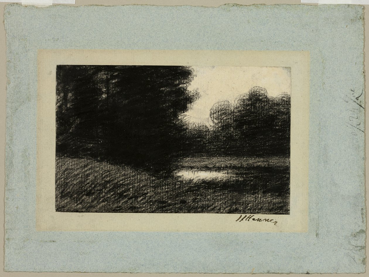 Landschap met een Vijver door Jean Jacques Henner