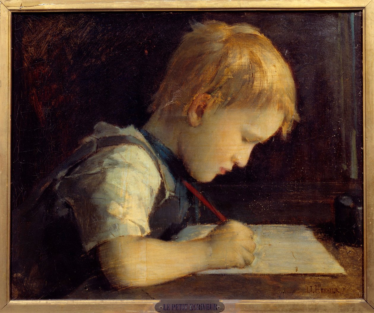 De kleine schrijver Paul Henner (1860-1867), neef van de kunstenaar door Jean Jacques Henner