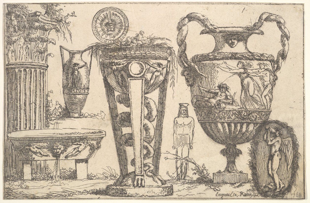 Fragmenten van de oudheid, 1765 door Jean Jacques Lagrenee