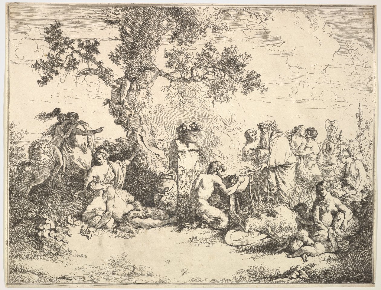 Offer aan Pan door Jean Jacques Lagrenee