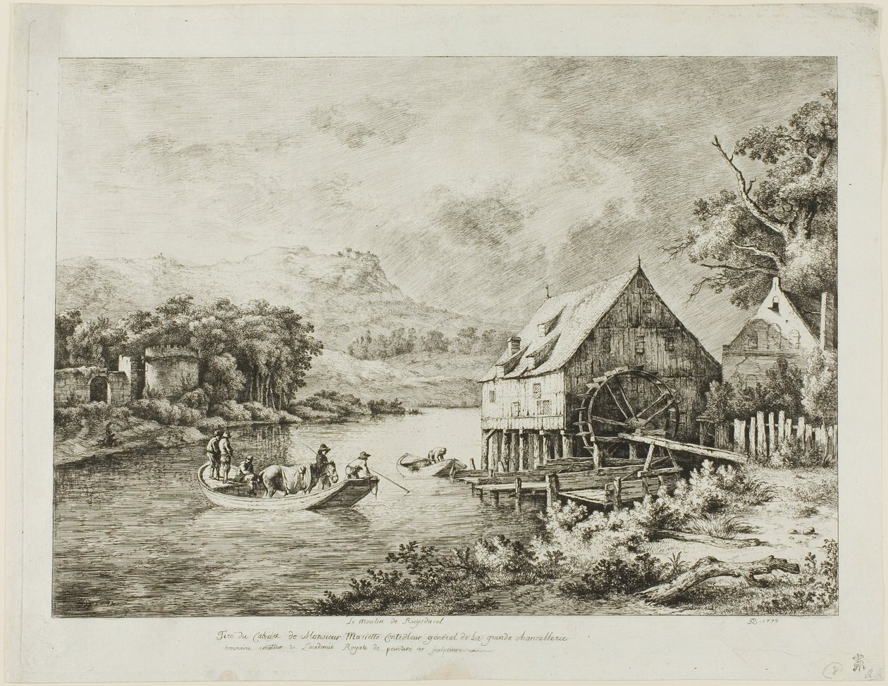 Oversteek bij de Watermolen door Jean Jacques de Boissieu