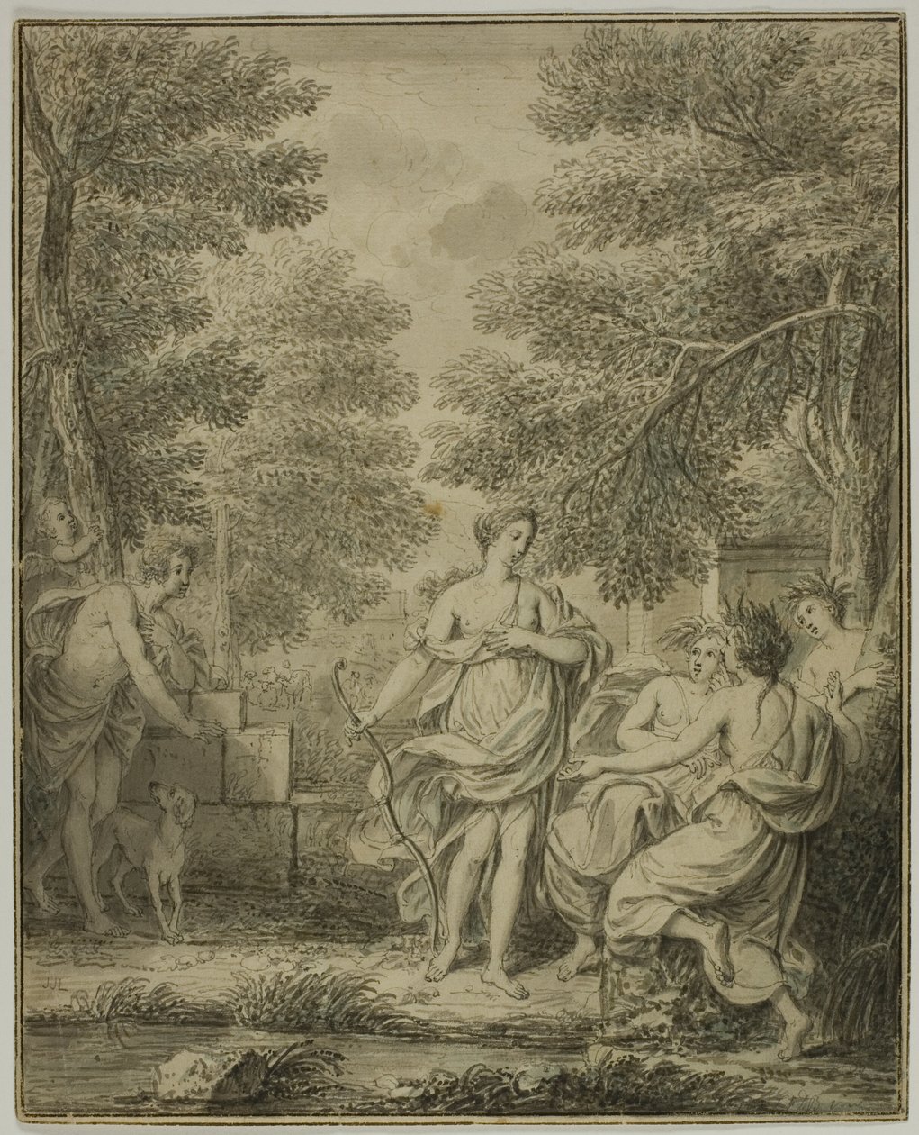 Diana en Actaeon door Jean Jacques de Boissieu