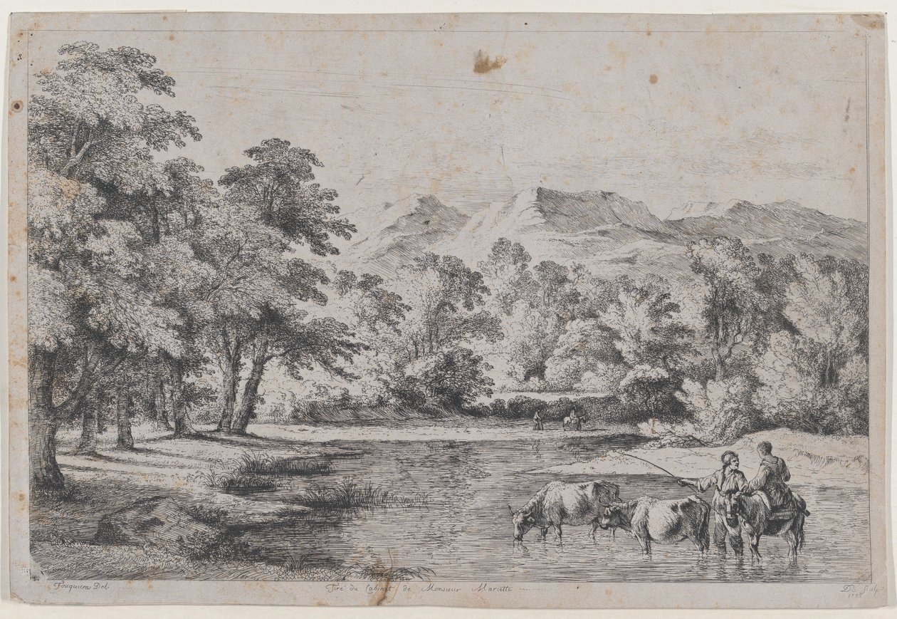 Landschap naar Fouquières, 1772 door Jean Jacques de Boissieu