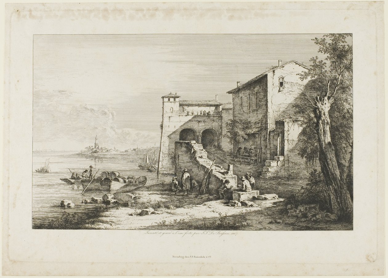 Oude Douanehuis aan de Tiber door Jean Jacques de Boissieu