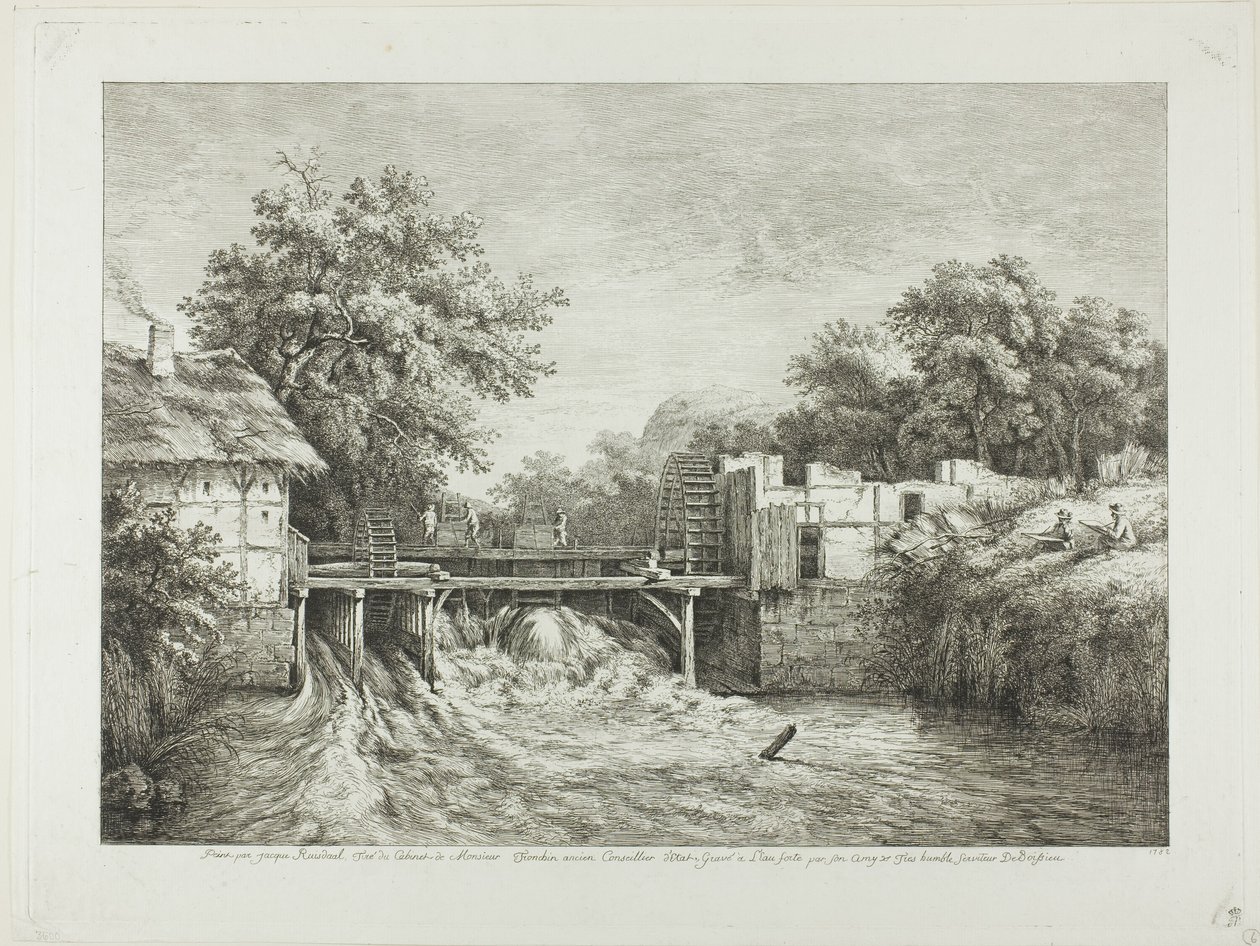 Watermolen door Jean-Jacques de Boissieu