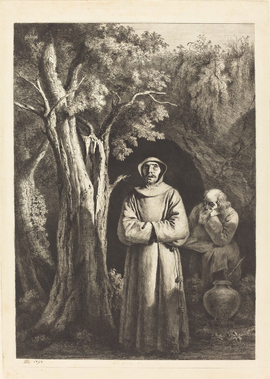 Woestijnmonniken door Jean Jacques de Boissieu after Francisco