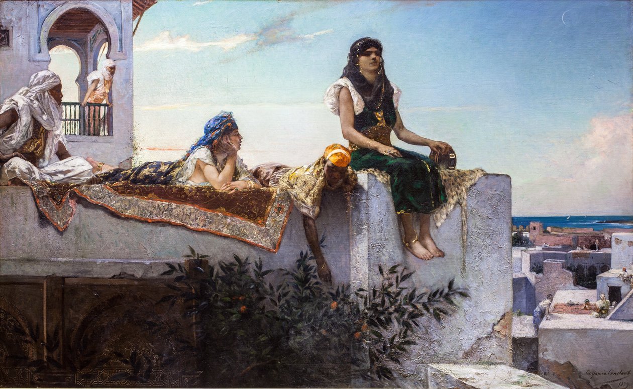 Avond op de terrassen (Marokko) door Jean Joseph Benjamin Constant
