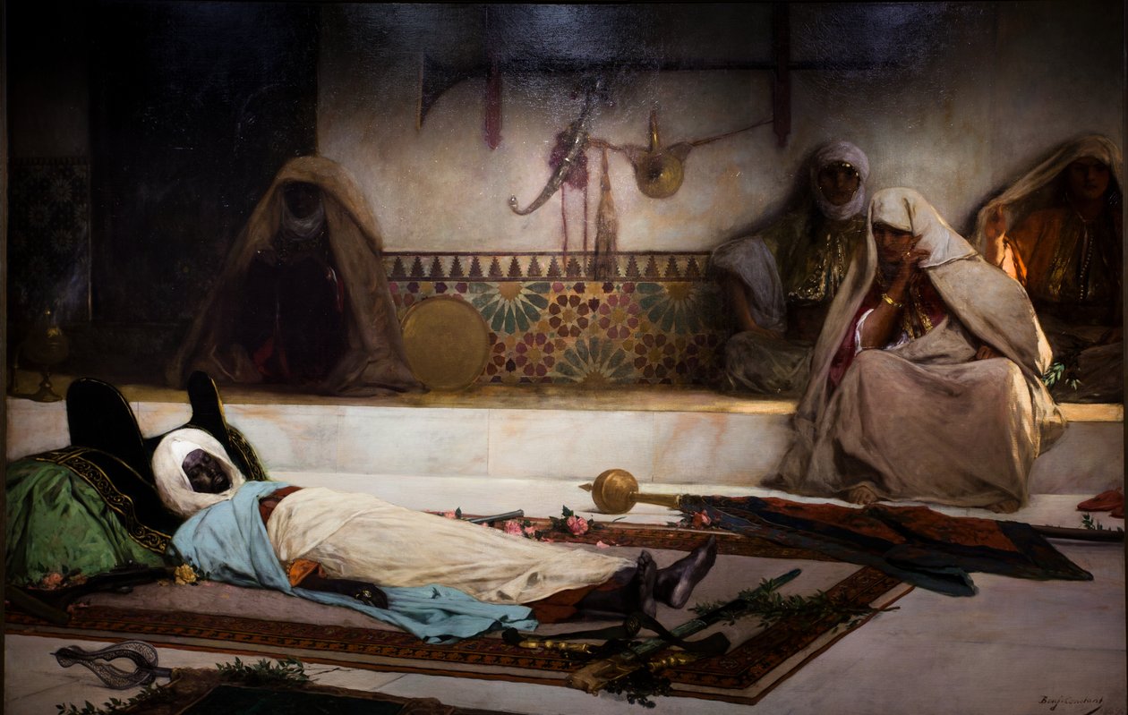 Begrafenisdag - Scène uit Marokko door Jean Joseph Benjamin Constant