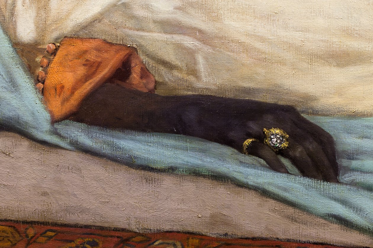 Le jour des funerailles - Scène uit Marokko (detail) door Jean Joseph Benjamin Constant