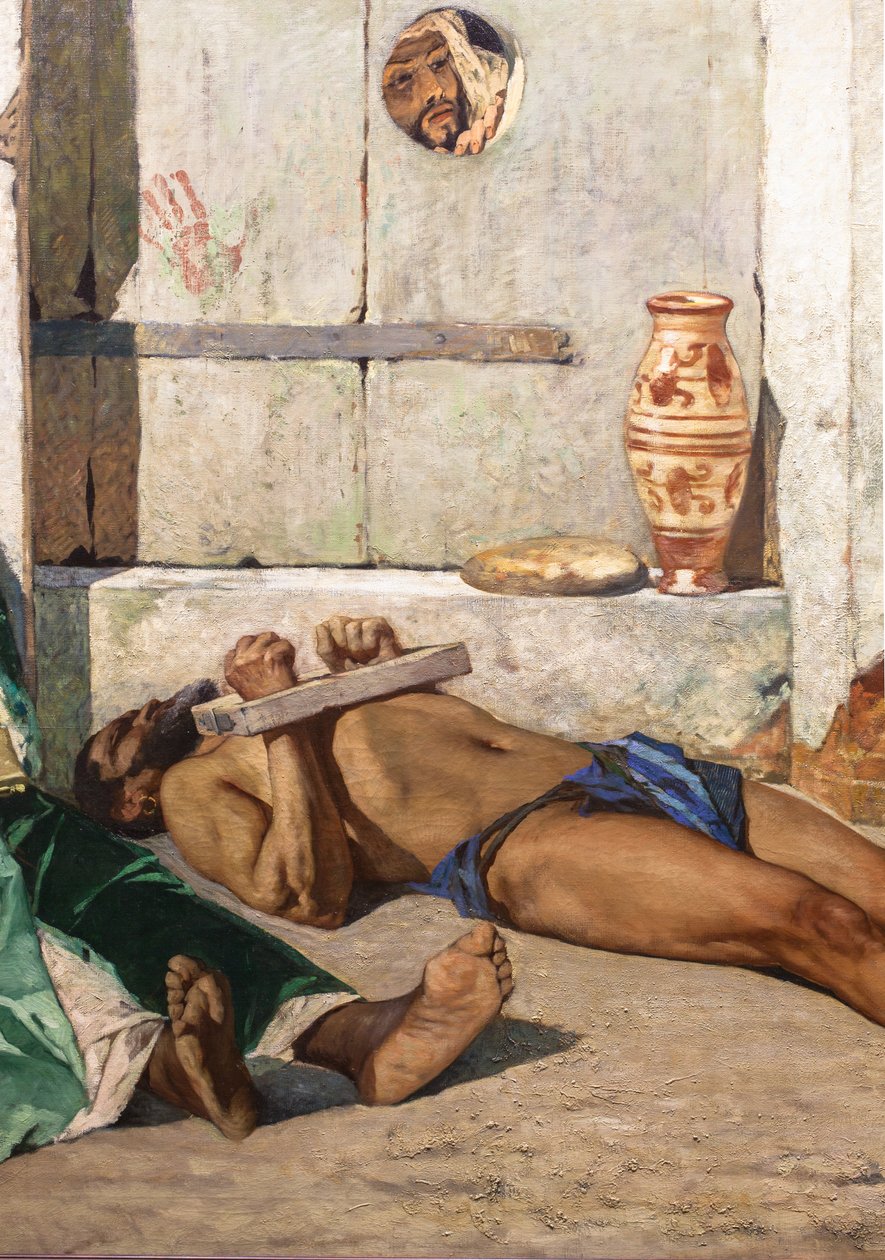 Marokkaanse gevangenen (detail) door Jean Joseph Benjamin Constant