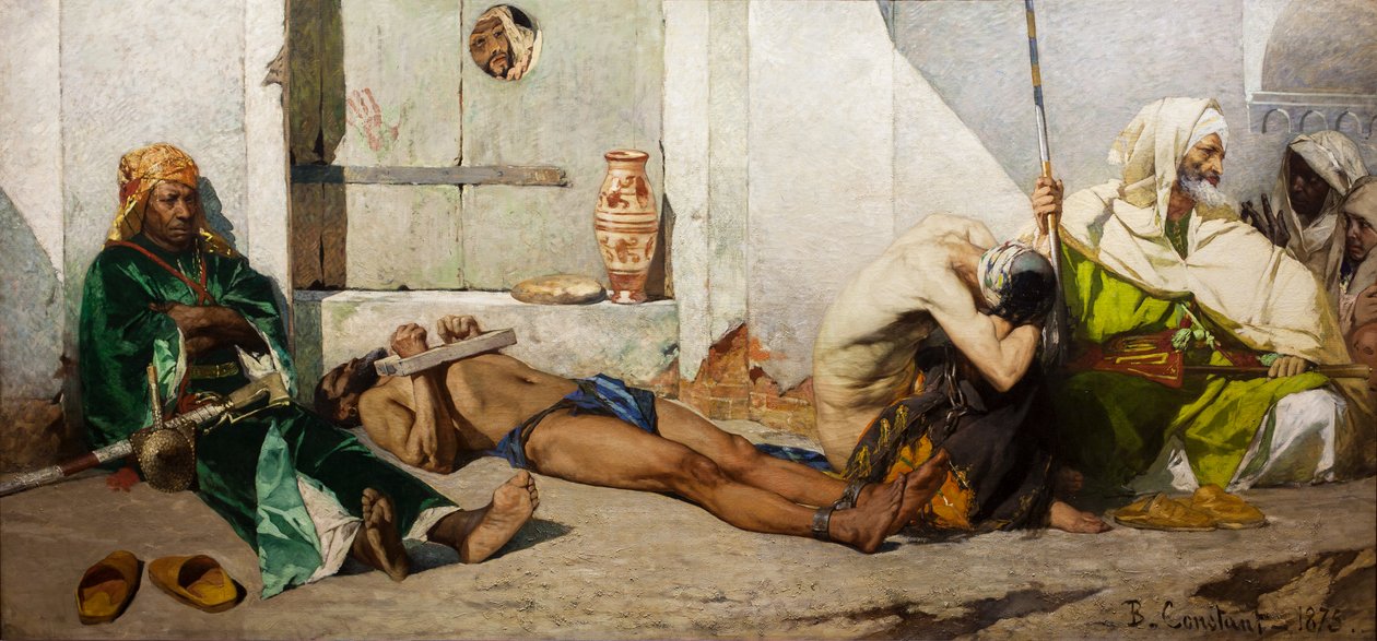 Marokkaanse gevangenen door Jean Joseph Benjamin Constant