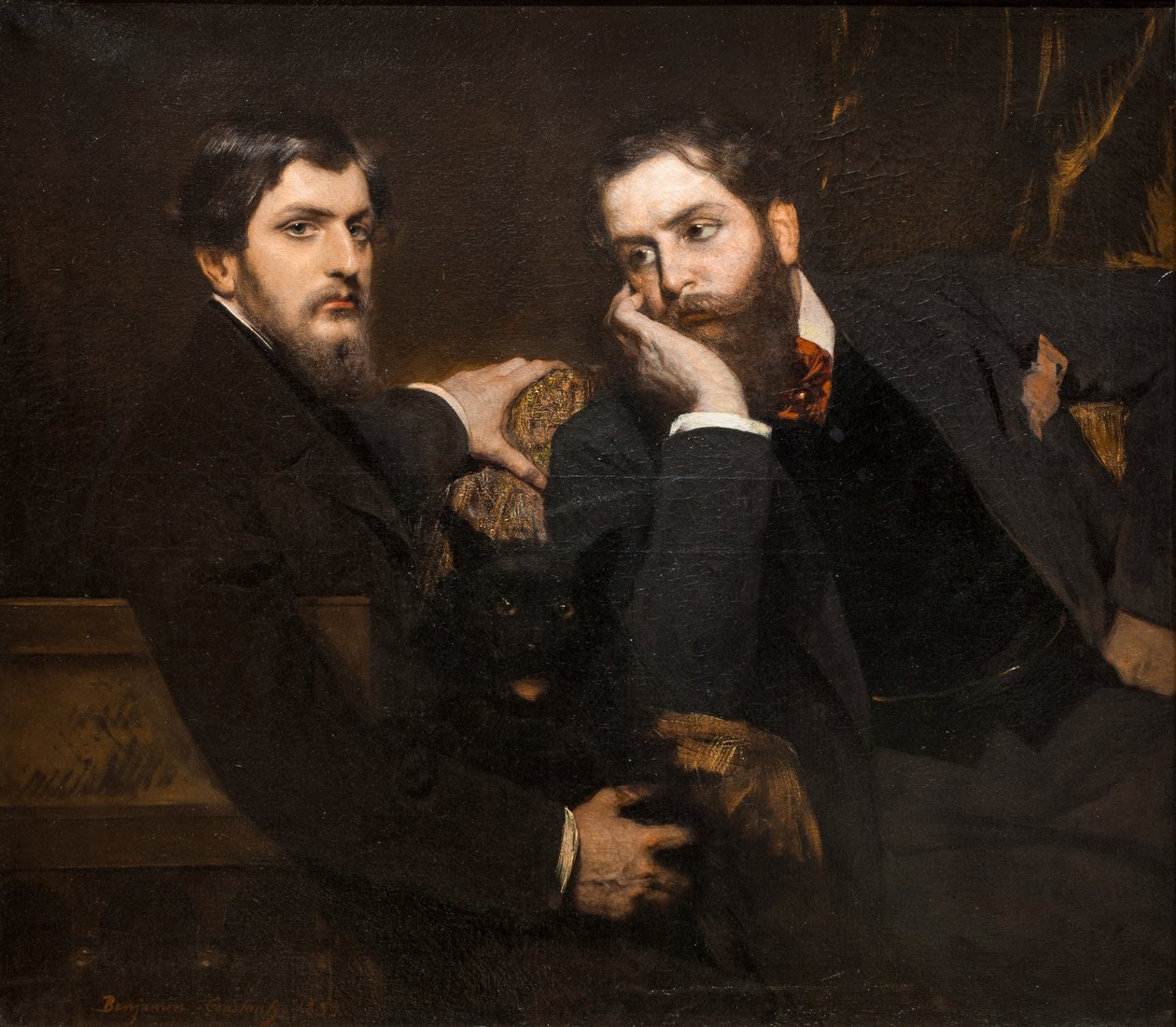 Portret van mijn twee zonen door Jean Joseph Benjamin Constant