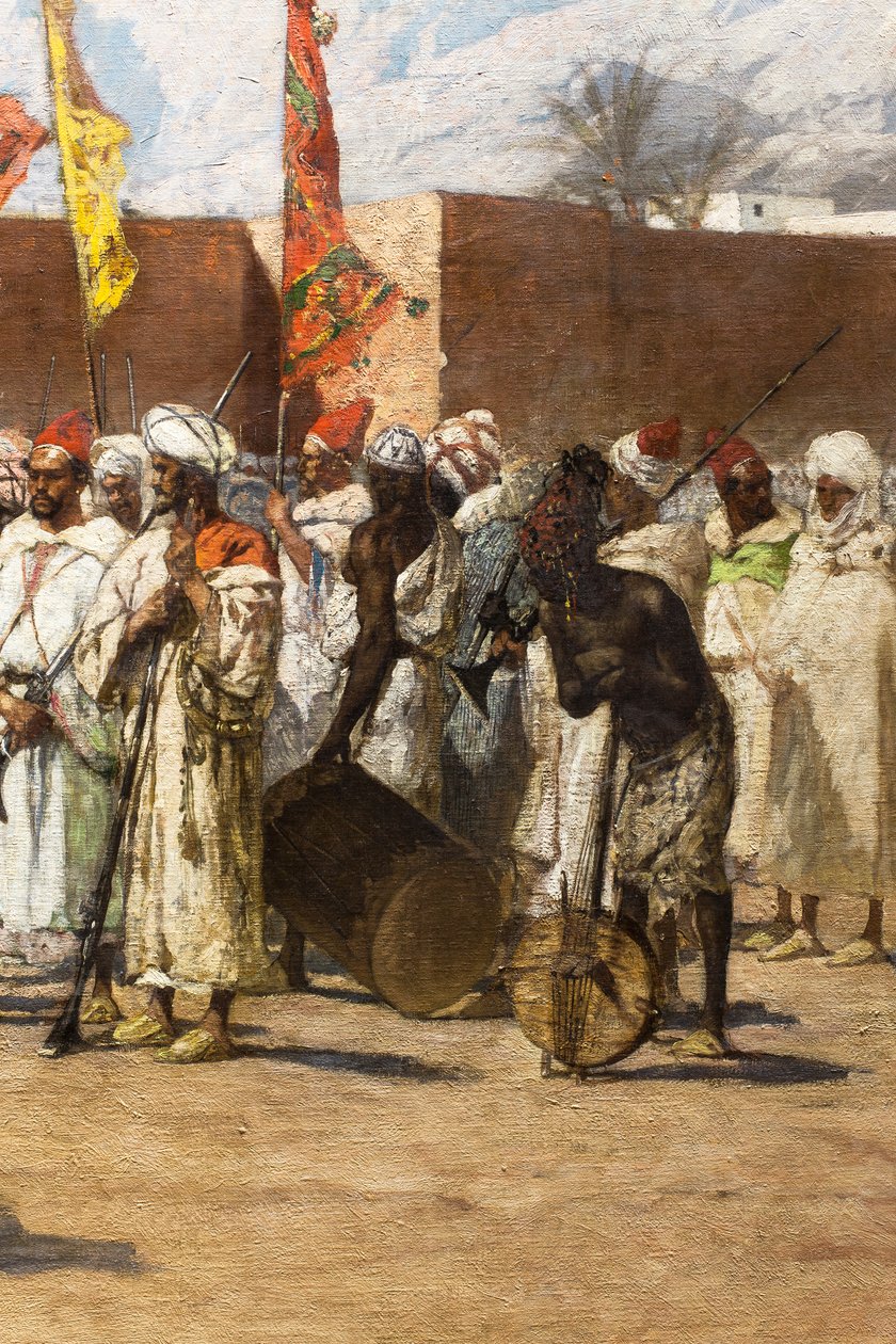 De laatste rebellen, Marokkaanse historische scène (detail) door Jean Joseph Benjamin Constant