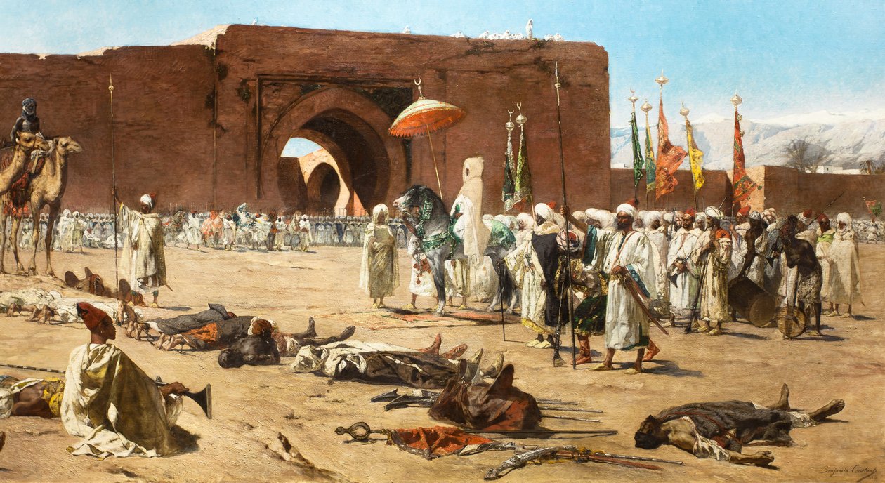 De laatste rebellen, Marokkaanse historische scène (detail) door Jean Joseph Benjamin Constant