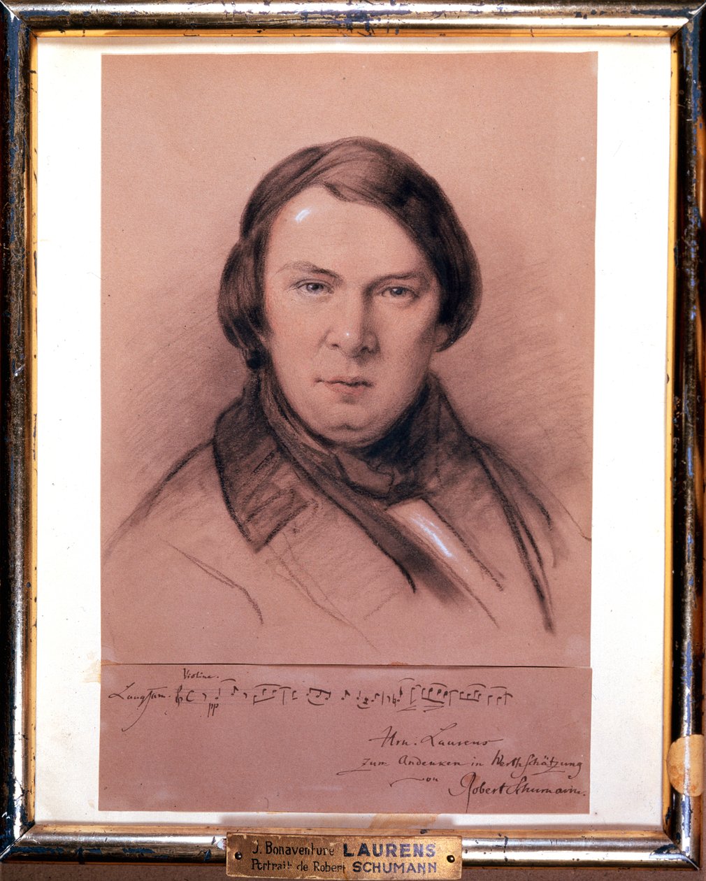 Robert Schumann, Duitse componist, midden 19e eeuw door Jean Joseph Bonaventure Laurens