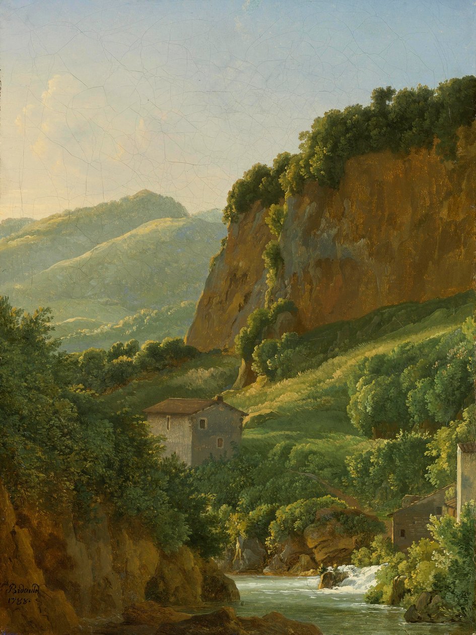 Gezicht op het klooster van San Cosimato, ten noorden van Rome door Jean Joseph Xavier Bidauld