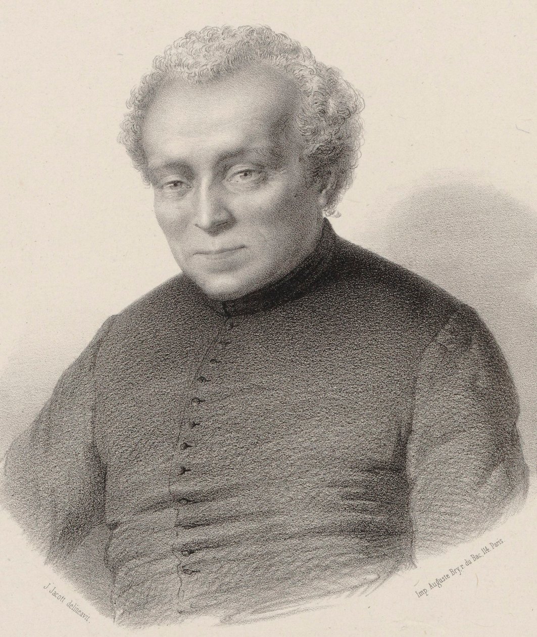 Portret van de componist Louis Lambillotte 1797-1855 door Jean Julien Jacott