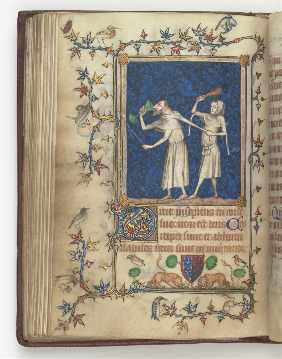 Het gebedenboek van Bonne van Luxemburg, hertogin van Normandië f.83v, voor 1349 door Jean Le and workshop Noir