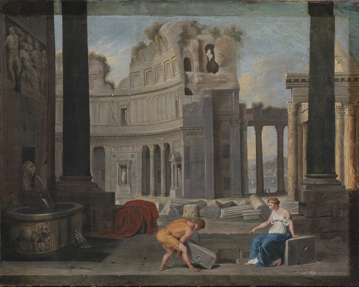 Theseus vindt het zwaard en de sandalen van zijn vader door Jean Lemaire