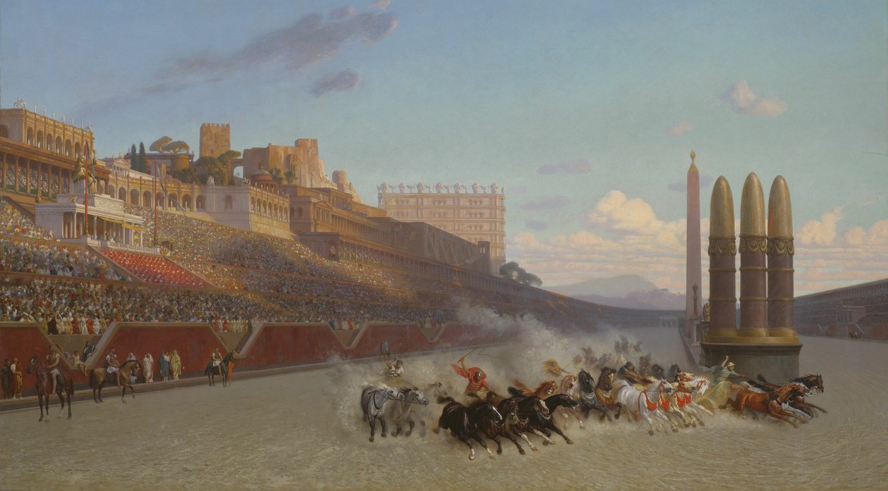 Wagenrace door Jean Leon Gerome