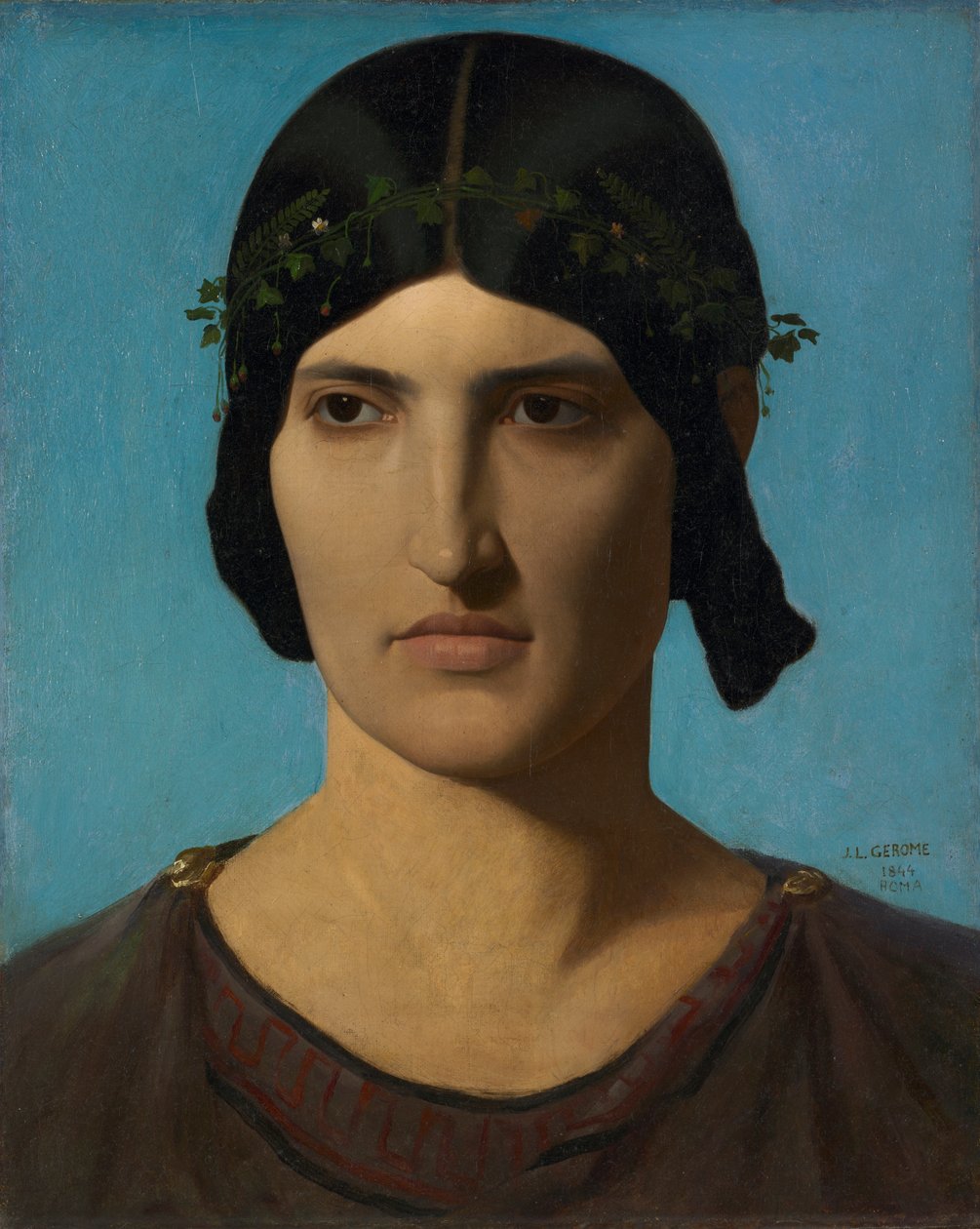Hoofd van een Italiaanse vrouw door Jean Leon Gerome