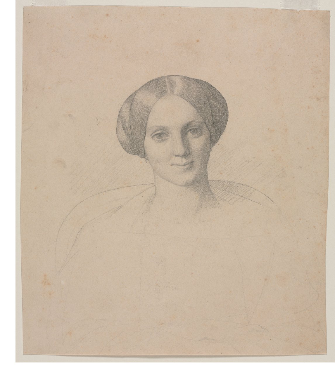 Portretkop van een vrouw, 1800s door Jean Leon Gerome