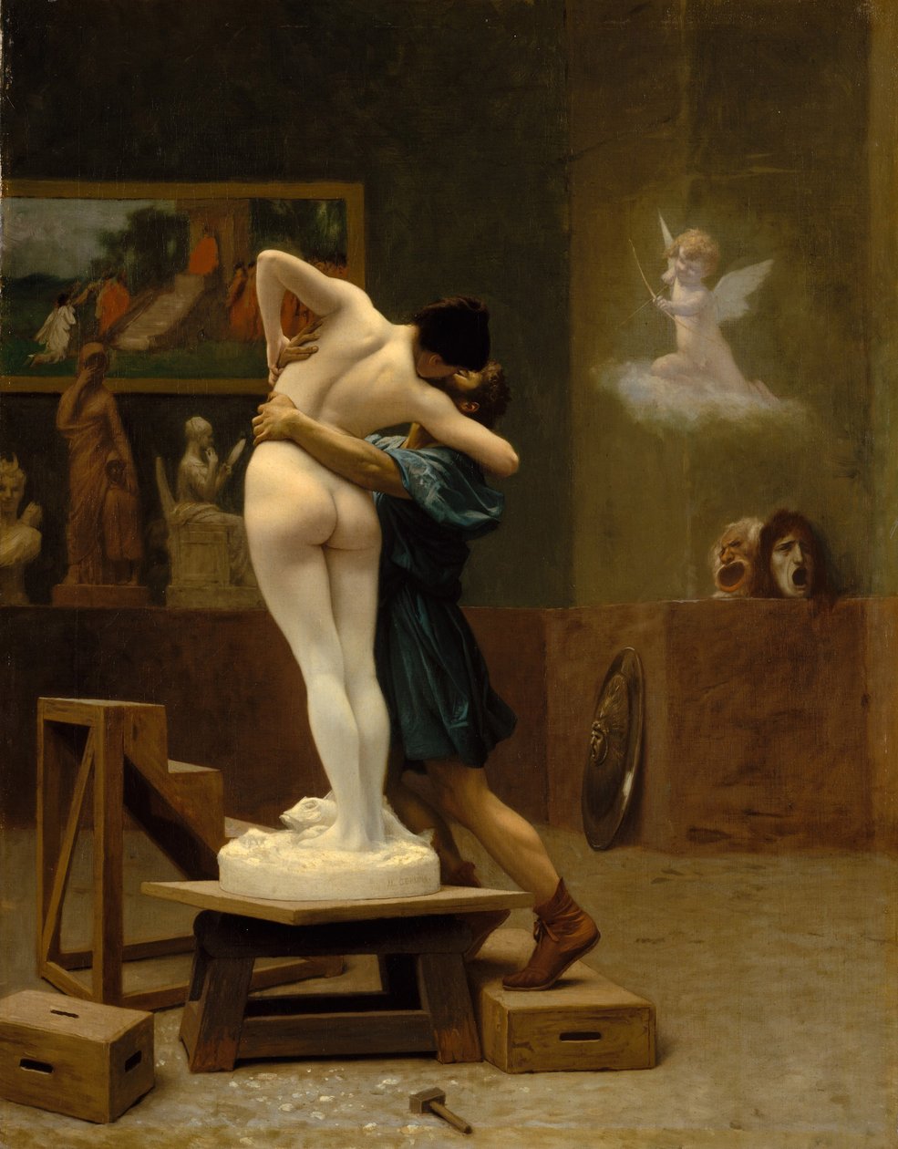 Pygmalion en Galatea, ca. 1890 door Jean Leon Gerome