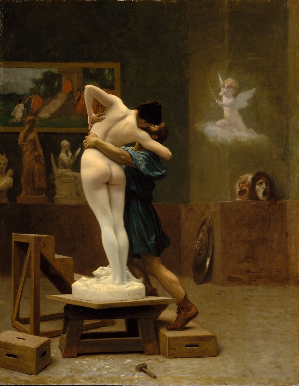 Pygmalion en Galatea, c. 1890 door Jean Leon Gerome