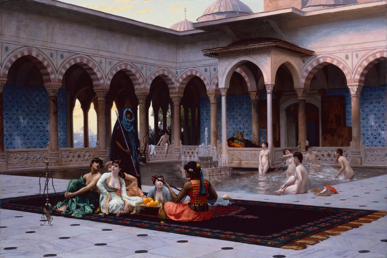 Het terras van het serail door Jean Leon Gerome