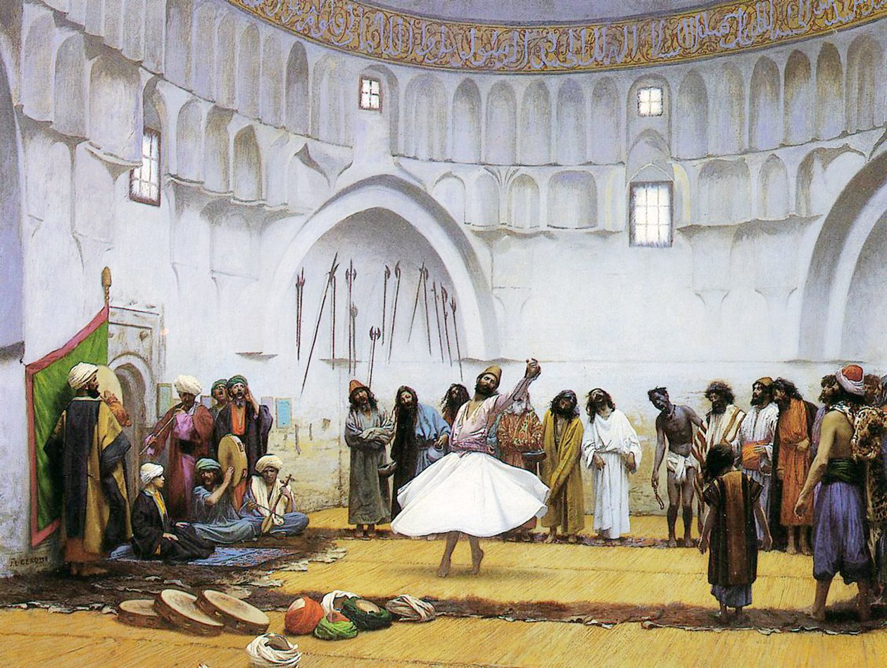 Draaiende Derwisjen, c.1895 door Jean Leon Gerome