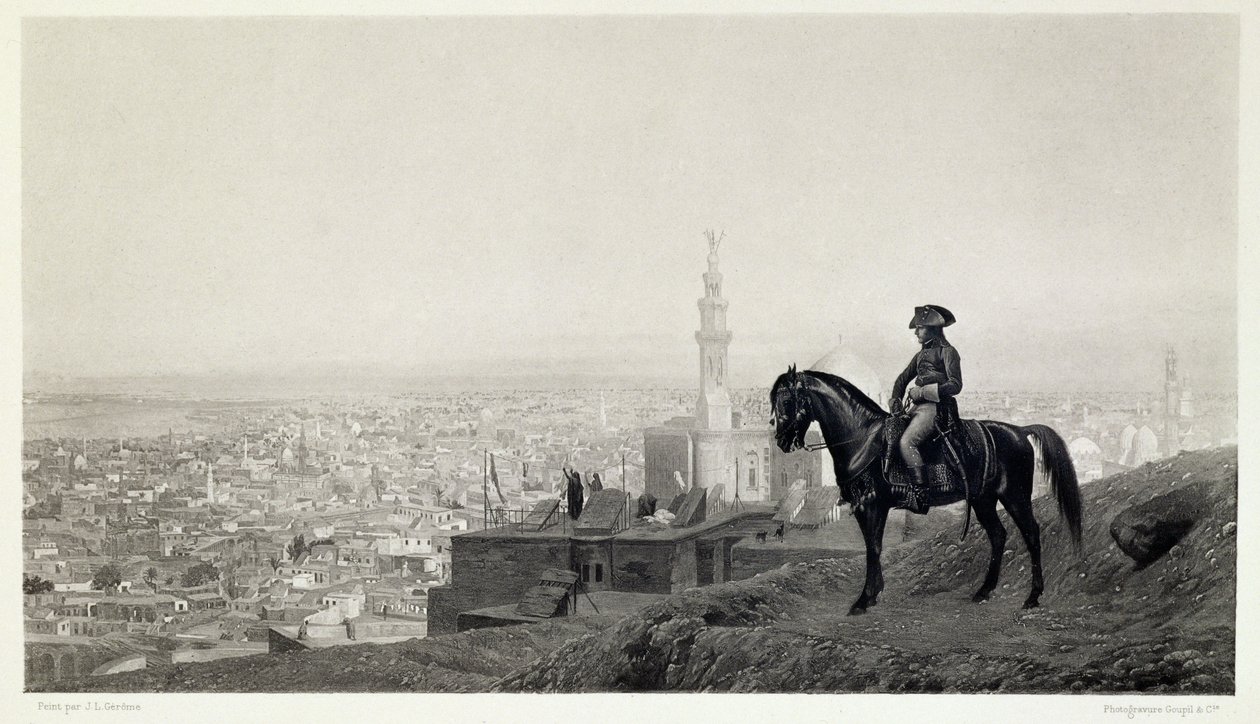 Generaal Bonaparte in Caïro, uit Een Verzameling Werken van Jean-Leon Gerome in 100 Fotogravures, 1881 door Jean Leon after Gerome