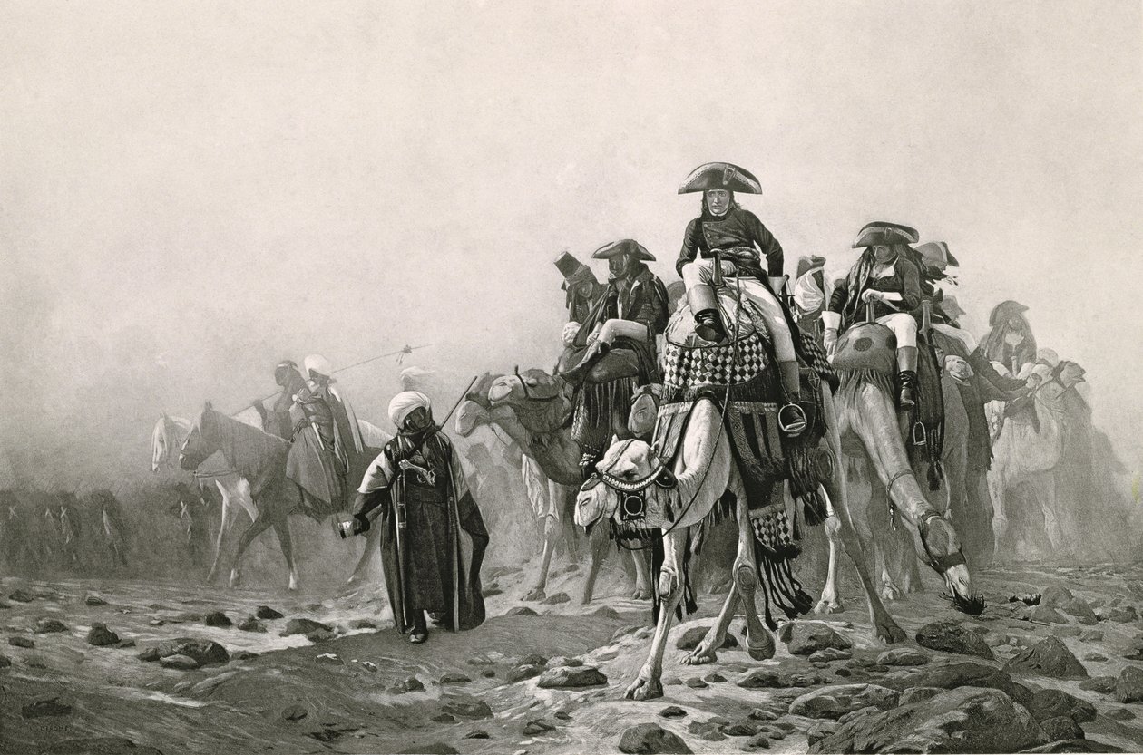 Generaal Bonaparte in Egypte, uit Een Verzameling Werken van Jean-Leon Gerome in 100 Fotogravures, 1881 door Jean Leon after Gerome