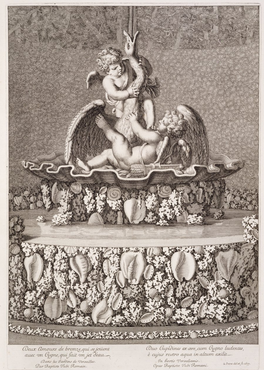 Fontein met twee cupido