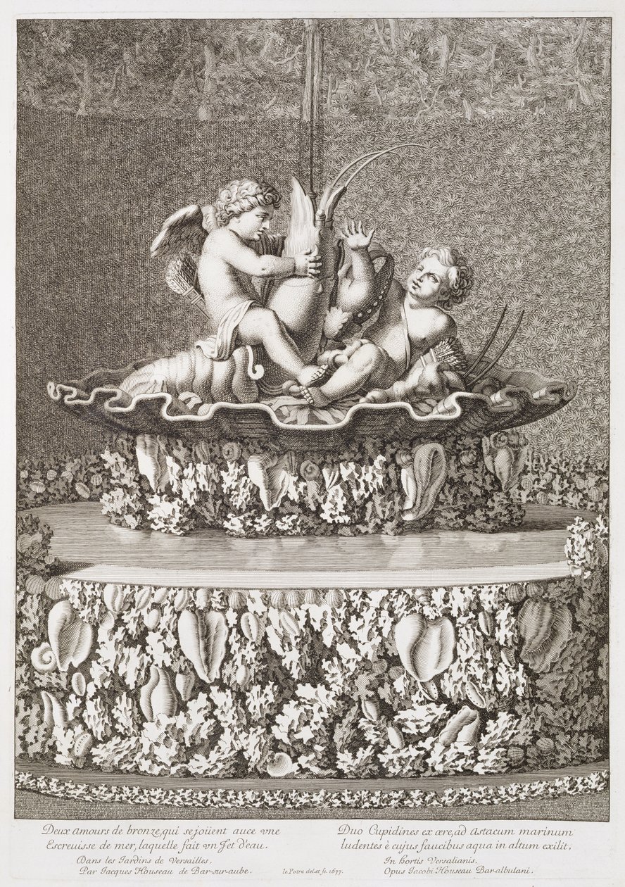 Fontein met twee cupido